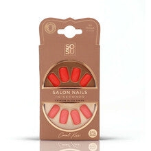 Unhas Sosu para Salões Coral Kiss (30 peças)