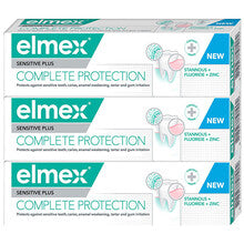 Elmex Sensitive Plus Tandpasta med komplet beskyttelse, tri-pak, 75 ml