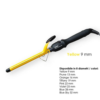 Move colored curling iron 9 mm giallo
