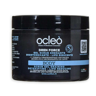 Ocleo gel scrub drenante - disintossicante - lipo riducente ml 500