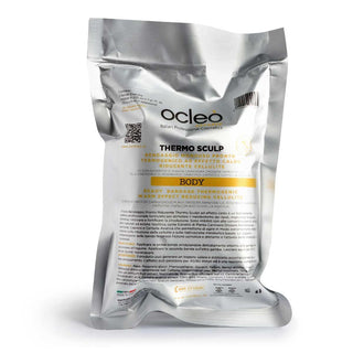 Ocleo bendaggio pronto termogenico ad effetto caldo riducente cellulite - 2 bende 10 cm. x 9 mt. in estensione - ml 225