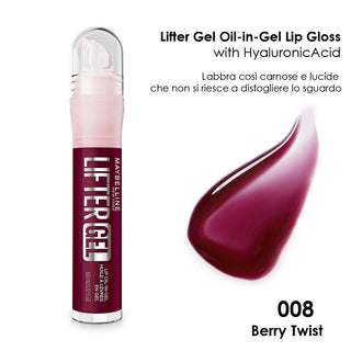 Maybelline lifter gel olio labbra 008 berry twist