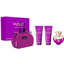 Versace Cofanetto regalo Dylan Purple EDP 100 ml, lozione corpo 100 ml, gel doccia 100 ml e trousse