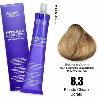 Saphir Intense crema colorante - 8.3 biondo chiaro dorato