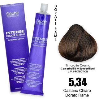 Saphir Intense crema colorante - 5.34 castano chiaro dorato rame