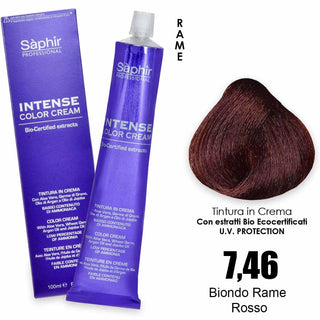Saphir Intense crema colorante - 7.46 biondo rame rosso