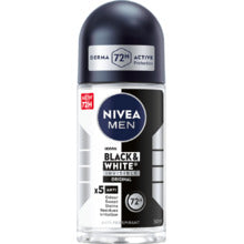 Nivea Deo Roll-On Original Man Invisible För Svart & Vitt 72H - Antiperspirant - 50 ml