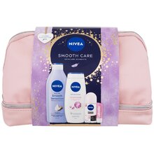 Nivea Smooth Care Skincare Moments Set - Presentset med Sensation 400 ml och Diamond & Shower Cream Argan Oil 250 ml och Invisible Black & Whi antiperspirant