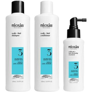 Nioxin System 3 Hair Care Set - Set per la cura dei capelli fini, colorati e leggermente diradati