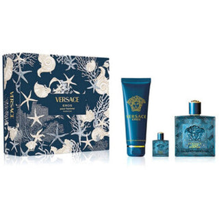 Versace Eros Eau de Parfum Confezione regalo EDP 100 ml, EDP in miniatura 5 ml e gel doccia 150 ml 100 ml