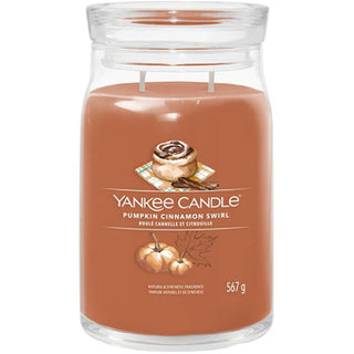 Yankee candle Candela profumata Pumpkin Cinnamon Swirl (vortice di zucca e cannella) - Candela profumata 567 g