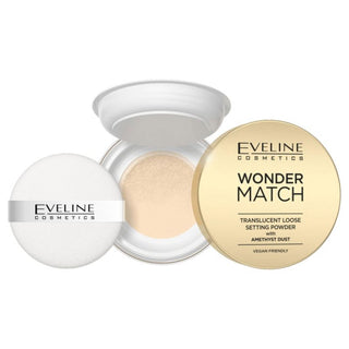Eveline cosmetics Wonder Match, cipria fissante sciolta, traslucida, 6 g