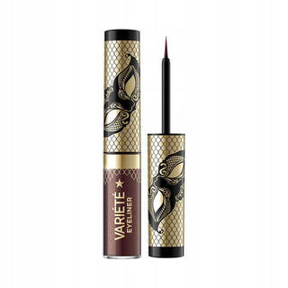 Eveline cosmetics Eyeliner liquido Variete, Sparkling, 02, Marrone Lucido, 4 ml
