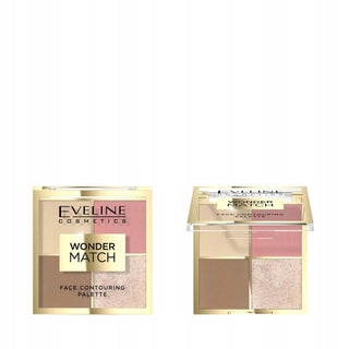 Eveline cosmetics Wonder Match, tavolozza contouring, 4 tonalità, 02, 10,8 g