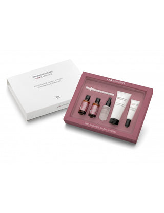 Pro-Radiance Global System Set Bruno Vassari: Lab Radiance Illuminating Face Cream 100 ml + Lab Radiance Face Cream Mask 30 ml + Exfoliating Cleanser 30 ml + Illuminating Face Concentrate 30ml