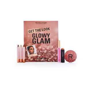 סט זוהר וזוהר Makeup Revolutionצלליות סטיק 1 25 גרם + צלליות סטיק 2 25 גרם + צלליות סטיק 3 25 גרם + היילייטר סטיק 72 גרם + מראה קומפקטית + איפור