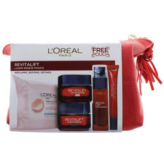 Set L'Oréal Paris: Revitalift Laser Renew Sérum Facial 30 ml + Crema Facial Antiarrugas de Noche con Ácido Hialurónico 50 g + Crema Facial Antiedad de Día con Ácido Hialurónico 50 ml