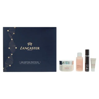 Set Lancaster: Skin Essentials Idratazione Tonico Detergente 30 ml + Total Age Correction Anti-età Giorno Crema Per il Viso 15 SPF 50 ml + Total Age Correction Schiarente Siero Per il Viso 3 ml + Total Age Correction Anti-età Siero Per il Viso 10 ml
