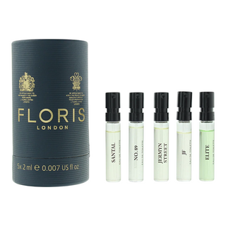 Discovery Collection Set Floris Of London: No. 89, Eau De Toilette, per uomo, 2 ml *Fiala + Santal, Eau De Toilette, per uomo, 2 ml *Fiala + Jermyn Street, Eau De Toilette, per uomo, 2 ml *Fiala + JF, Eau De Toilette, per uomo, 2 ml *Fiala + Elite, Eau De