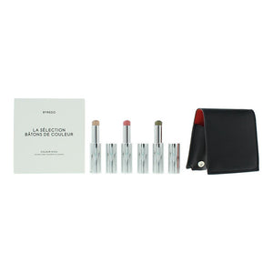 Orange Set Byredo : Color Stick, Multifunzionale, Ombretto Stick, 509, Solar Flare, 3,5 g + Color Stick, Multifunzionale, Ombretto Stick, Kumato Face, 3,5 g + Color Stick, Multifunzionale, Ombretto Stick, Flower Play, 3,5 g + Custodia in pelle GWP