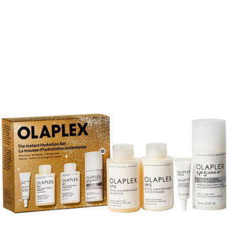 Set Olaplex: No.4 Bond Maintenance, shampoo per capelli, riparatore e rinforzante, 100 ml + No.5 Bond Maintenance, balsamo per capelli, idratante e rinforzante, 100 ml + No.0.5 Scalp Longevity Treatment, trattamento lozione per cuoio capelluto, per l'idra