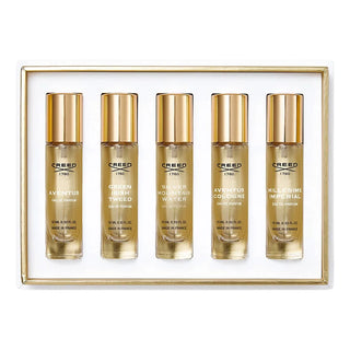 Set Creed: Aventus, Eau De Parfum, Per Uomo, 10 ml + Green Irish Tweed, Eau De Parfum, Per Uomo, 10 ml + Silver Mountain Water, Eau De Parfum, Per Uomo, 10 ml + Aventus Colonia, Eau De Parfum, Per Uomo, 10 ml + Millesime Imperial, Eau De Parfum, Per Uomo,