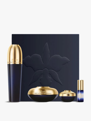 Set Guerlain: Orchidee Imperiale, emulsione, anti-età, per il viso, giorno, 30 ml + Orchidee Imperiale, concentrato naturale, lifting, per il viso, 5 ml + Orchidee Imperiale, crema anti-età, per il viso, 15 ml + Orchidee Imperiale, crema anti-età, contorn