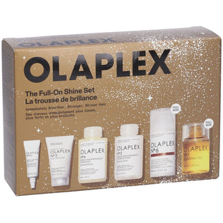 Il set completo di lucentezza Olaplex: No.6 Bond Smoother, Crema styling per capelli, 100 ml + No.3 Hair Perfector, Crema trattamento per capelli, Per rivitalizzazione, 30 ml + No.4 Bond Maintenance, Shampoo per capelli, Riparatore e rinforzante, 30 ml +