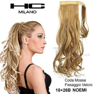 Hc milano Noemi coda mossa fissaggio velcro biondo chiaro 8.0