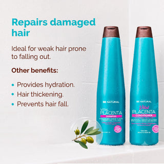 Be Natural Vital Placenta Shampoo 350 ml — Schampo