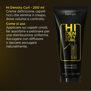 Kemon Hi Density Curl Defining Cream 200ml — Crema styling