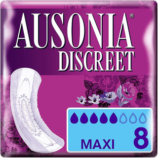Ausonia Assorbenti igienici discreti Maxi per incontinenza urinaria 8 unità — Assorbenti per incontinenza