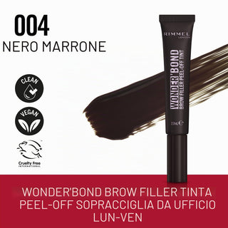 Rimmel Wonder'Bond Gel sopracciglia Nero Castano 004 7,7 ml — Gel sopracciglia