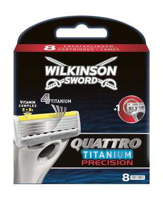 Wilkinson Quattro Titanium Precision 8 pezzi — Lamette di Ricambio