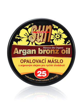 Vivaco Sun Argan Bronze Oil SPF 25 200 ml — Burro solare