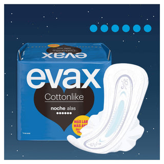 Evax Cottonlike Night con Wings Sanitary Towels 9 Units