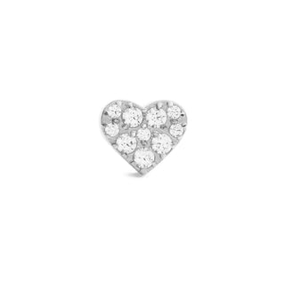 Daniel Wellington Heart einzelner Ohrring aus Stahl mit Kristallen — Einzelner Ohrring