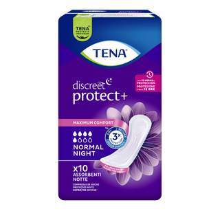 Tena Discreet Notte 10 Assorbenti Normal Light — Assorbenti per incontinenza