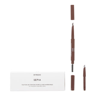 Byredo Matita e pennello per sopracciglia in crema, tutto in uno, di precisione, a doppia punta 2 in 1, 02, seppia, 0,5 g