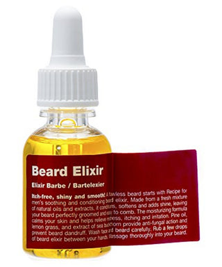 Ricetta per uomo Elisir per barba Olio per barba al pino Vegan balsamo 25 ml