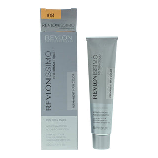 Revlonissimo Colorsmetique, Tintura Permanente Per Capelli, 8.04 Biondo Rame Chiaro Chiaro, 60 ml