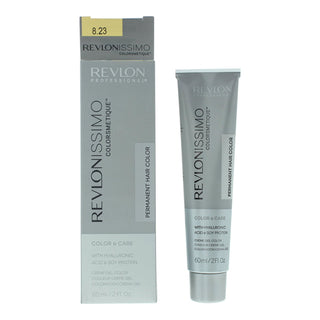 Revlonissimo Colorsmetique, Tintura Permanente Per Capelli, 8.23 Biondo Chiaro Beige Perlato, 60 ml