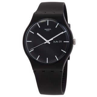 Swatch Mono Black SO29B704 Orologio Unisex con quadrante nero minimalista