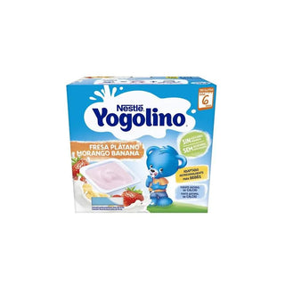 Nestlé Nestlé Yogolino Fraise et Banane 6 mois 4x 100g 