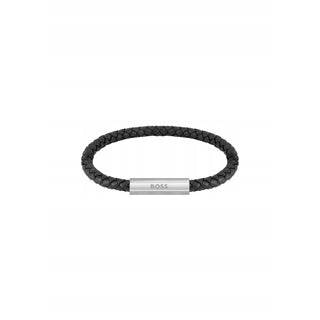 Hugo Boss 1580152 꼬임 가죽 남성용 — 팔찌