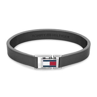 Tommy Hilfiger Bracciale pelle grigio 2790428 — Armbånd