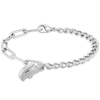 Lacoste Acciaio donna cristalli Crocodile 2040146 — Bracciale