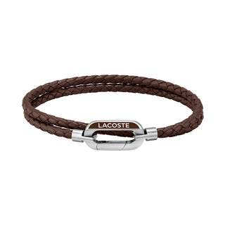 Lacoste Loch 2040150 ruskea punottu nahka — Miesten rannekoru