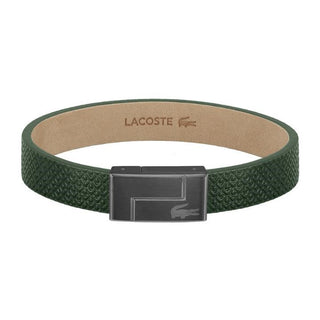 Lacoste Πράσινο Δερμάτινο Βραχιόλι Monogram Leather 2040186 — Βραχιόλι