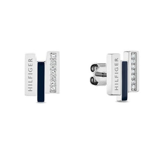 Tommy Hilfiger Layered 여성용 크리스탈 장식 스테인리스 스틸 귀걸이 2780843
